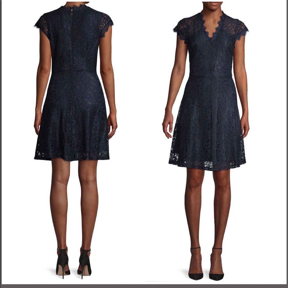 A.B.S Lace Fit-&-Flare Dress